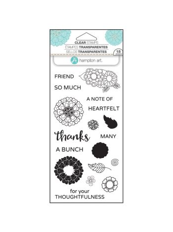 Hampton Art - Flower Thanks - Clear Stamps 4x8